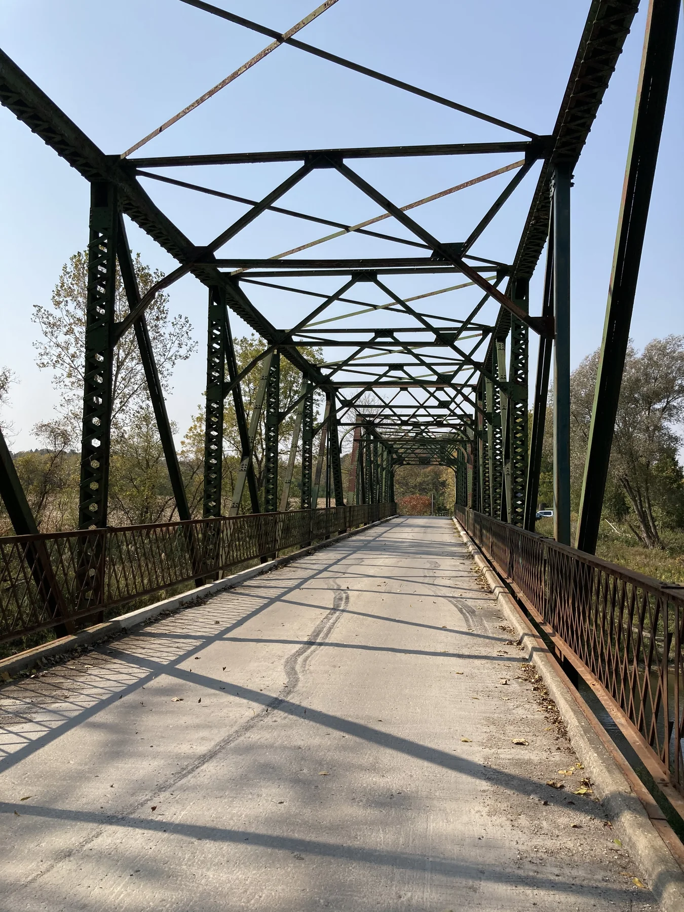 Iron bridge walkway near Aylmer and Sparta Ontario