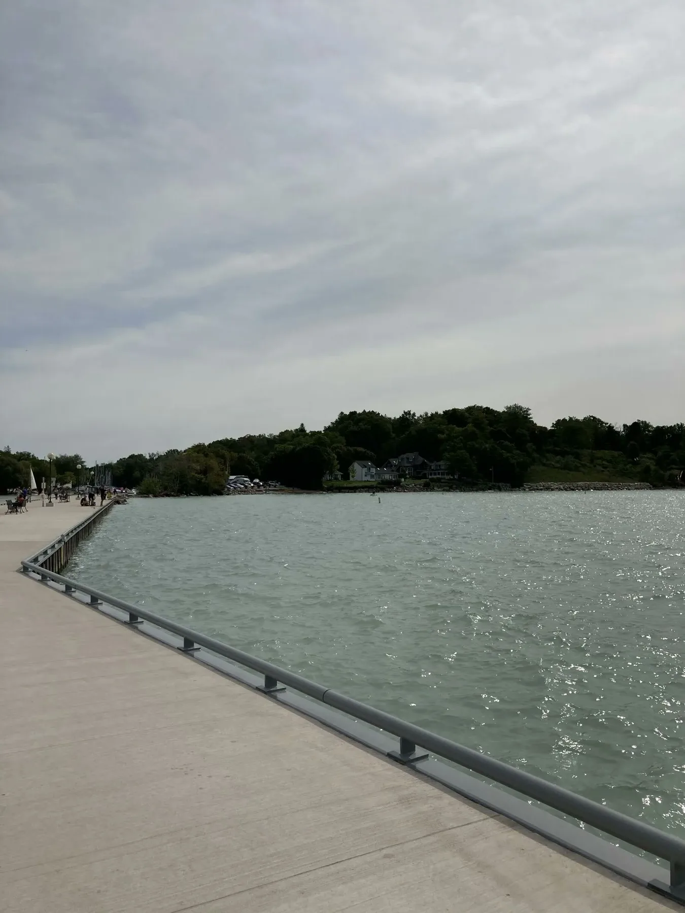 Walkway and water near Bayfield Pier