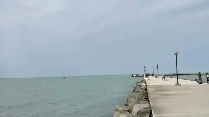 Bayfield Pier and Lake Huron water