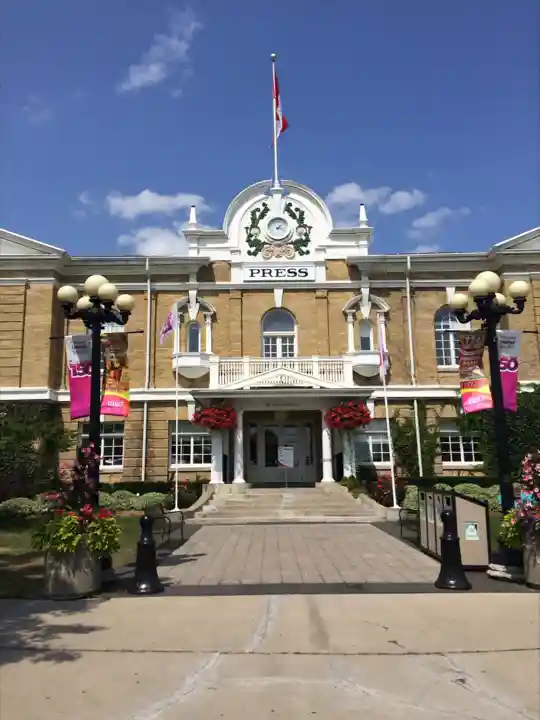 Former Press Building at Exhibition Place with CNE banners