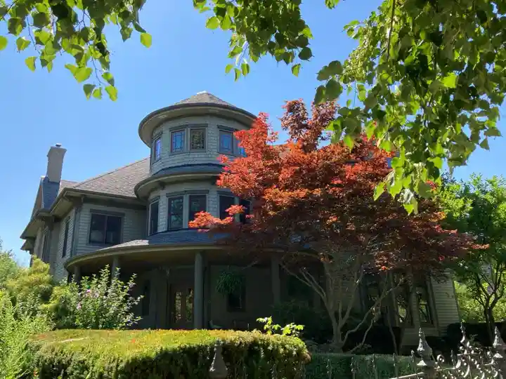 Private Queen Anne-inspired Old Town residence viewed from a public sidewalk